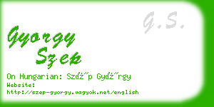 gyorgy szep business card